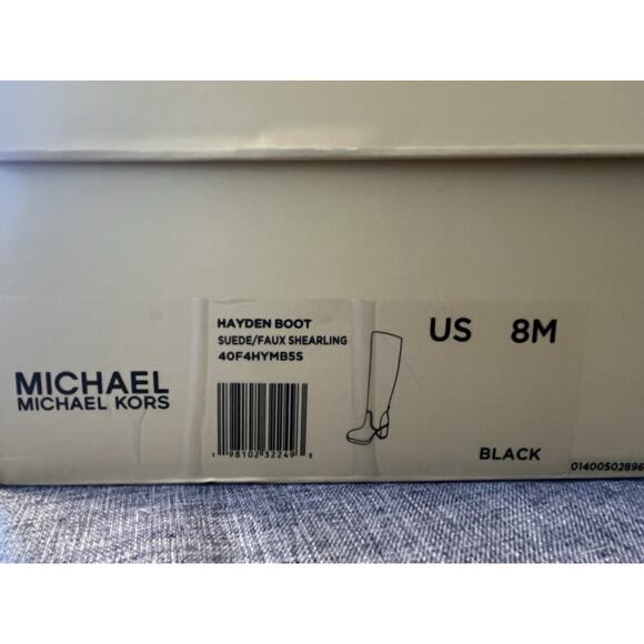 MICHAEL KORS CLASSIC HAYDEN BLACK SUEDE KNEE HIGH BOOT 100% LEATHER. SZ 8 $325 - Picture 6 of 11